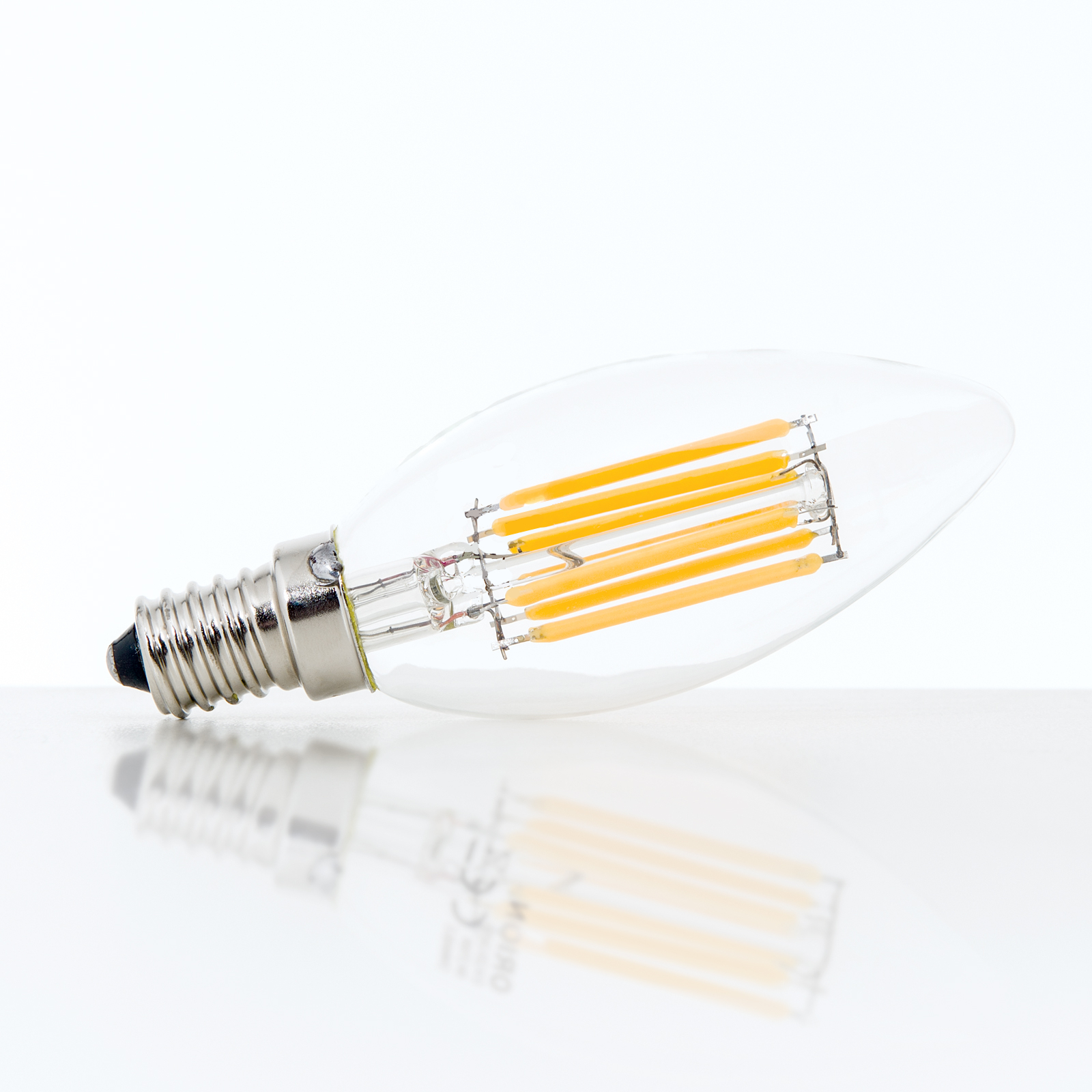 LED Candle light bulb, E14, 4Watt, clear